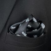 BLACK DIAMOND SILK CRAVAT & POCKET SQUARE SET